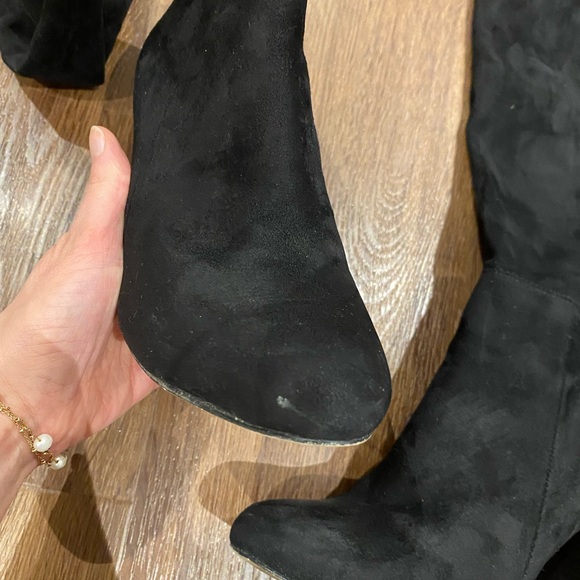 Black Over-the-Knee Block Heel Boots (Aldo) - Picture 7 of 8